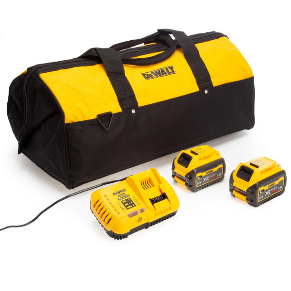 Dewalt Dewalt 2 x DCB546 FlexVolt 6.0Ah/2.0Ah Batteries, DCB118 Charger & Tool Bag Set DEW54V6AHKIT