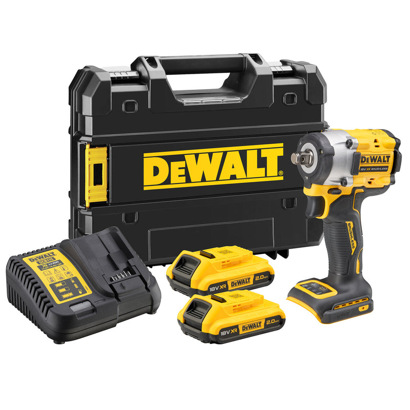 Dewalt Dewalt DCF921D2T 18V XR 1/2" Brushless Impact Wrench (2 x 2.0Ah Batteries) DCF921D2T-GB