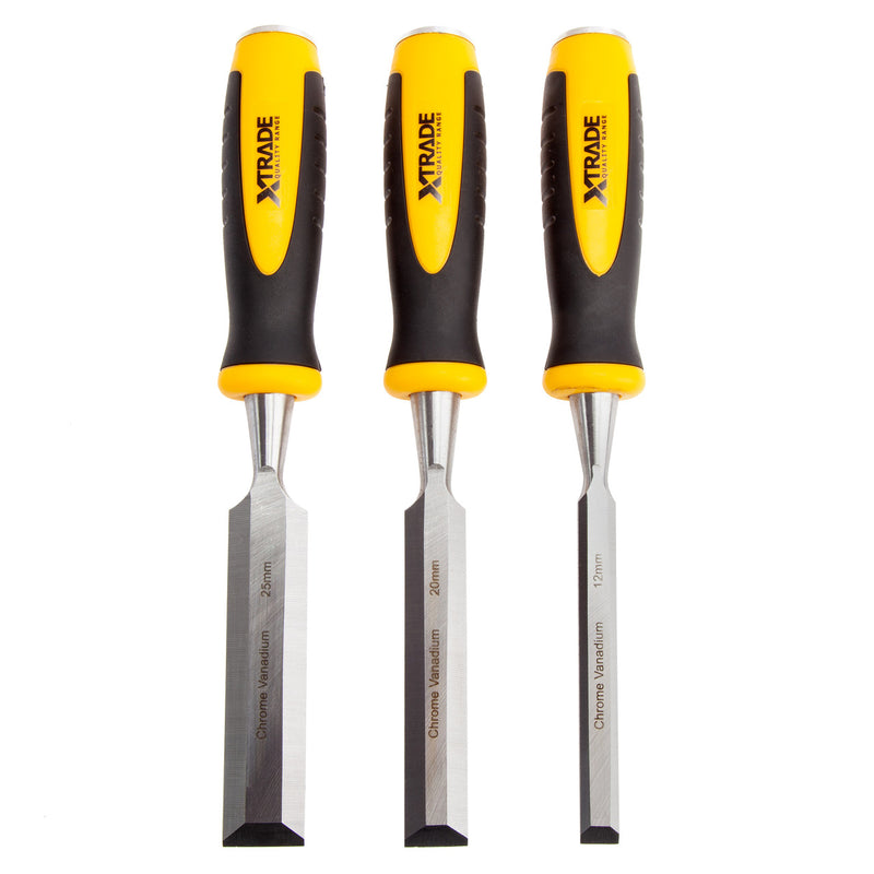 XTrade XTrade X0900007 Bevel Edge Chisel Set in Pouch (3 Piece) X0900007