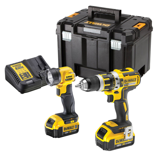 Dewalt Dewalt DCD795 18V Brushless Combi Drill & DCL040 Torch (2 x 4.0Ah Batteries) 18VDCD795DEAL