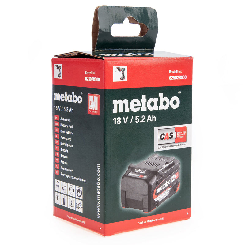 Metabo Metabo 625028000 18V Li-Power Battery Pack 5.2 Ah 625028000