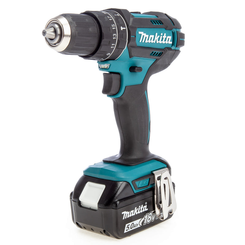 Makita Makita DHP482RTJ 18V LXT Combi Drill (2 x 5.0Ah Batteries) in MakPac case DHP482RTJ