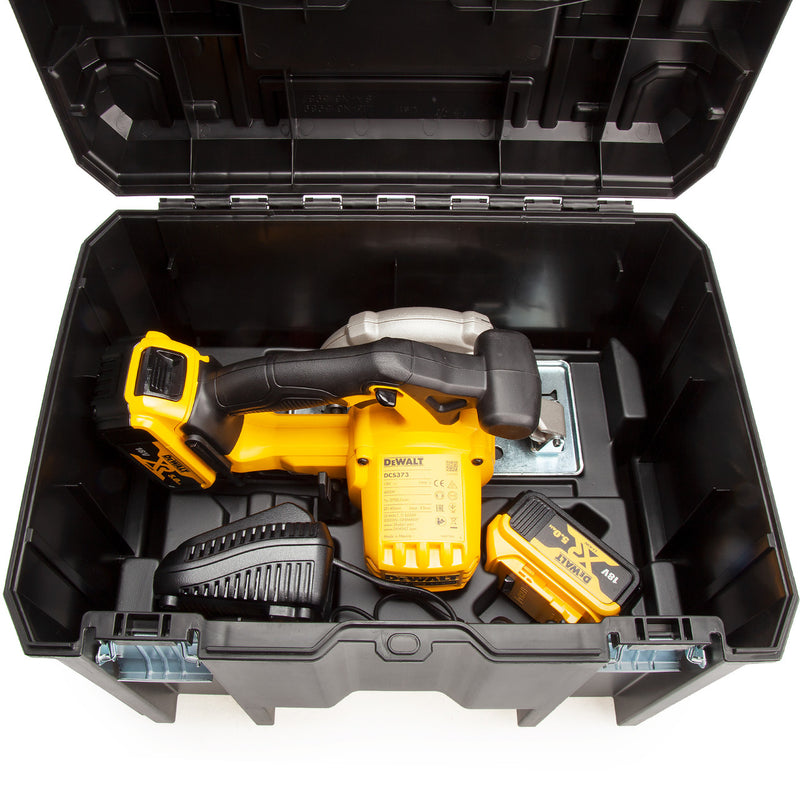 Dewalt Dewalt DCS373P2 18V XR 140mm Metal Cutting Circular Saw (2 x 5.0Ah Batteries) in TSTAK Box DCS373P2-GB