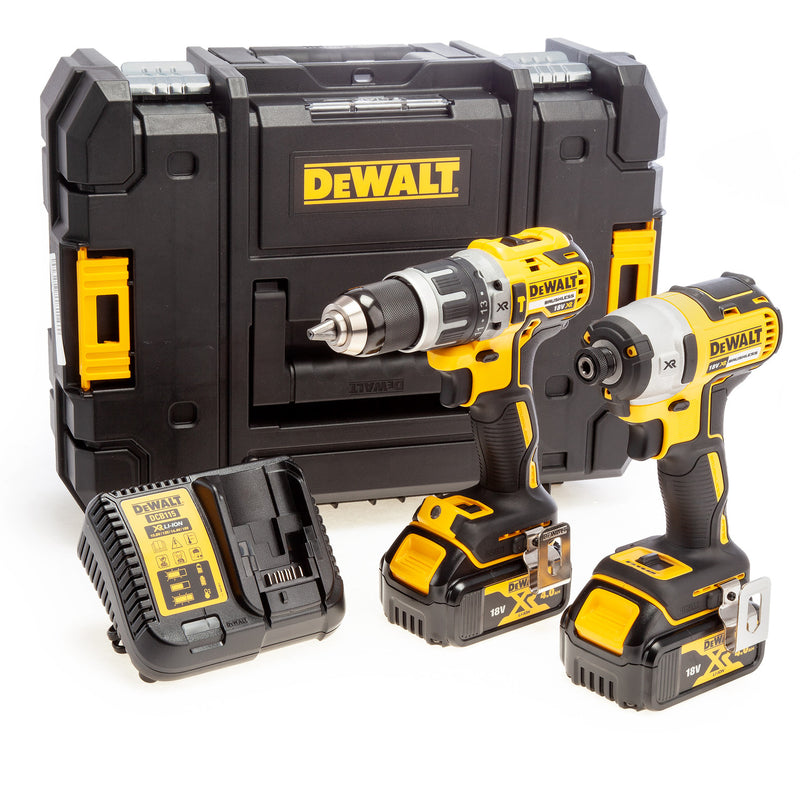 Dewalt Dewalt DCK266M2T 18V XR Combi Drill & Impact Driver Twin Pack (2 x 4.0Ah Batteries) in TSTAK Box DCK266M2T-GB