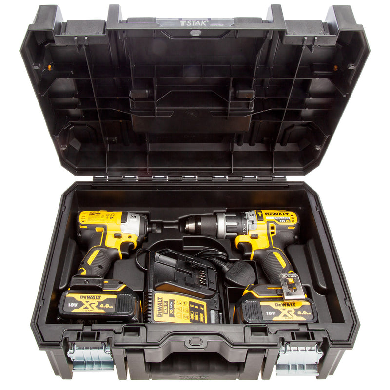 Dewalt Dewalt DCK266M2T 18V XR Combi Drill & Impact Driver Twin Pack (2 x 4.0Ah Batteries) in TSTAK Box DCK266M2T-GB