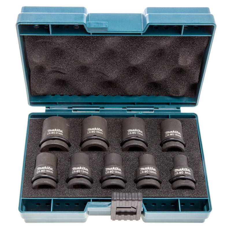 Makita Makita B-66232 Impact Socket Set 1/2in Drive (9 Piece) B-66232