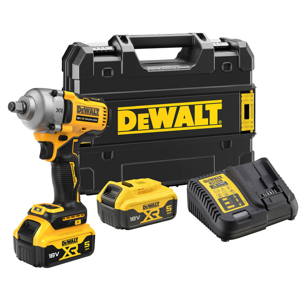 Dewalt Dewalt DCF891P2T 18V XR Brushless Impact Wrench 1/2" Hog Ring (2 x 5.0Ah Batteries) in TSTAK Box DCF891P2T-GB