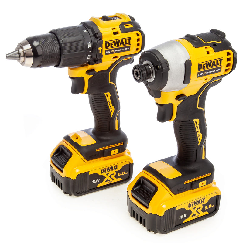 Dewalt Dewalt DCK2062P2T 18V XR Combi Drill & Impact Driver Twin Pack (2 x 5.0Ah Batteries) in TSTAK Box DCK2062P2T-GB