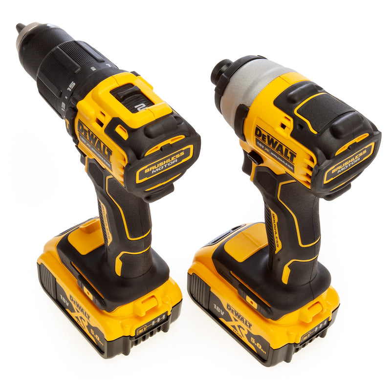 Dewalt Dewalt DCK2062P2T 18V XR Combi Drill & Impact Driver Twin Pack (2 x 5.0Ah Batteries) in TSTAK Box DCK2062P2T-GB