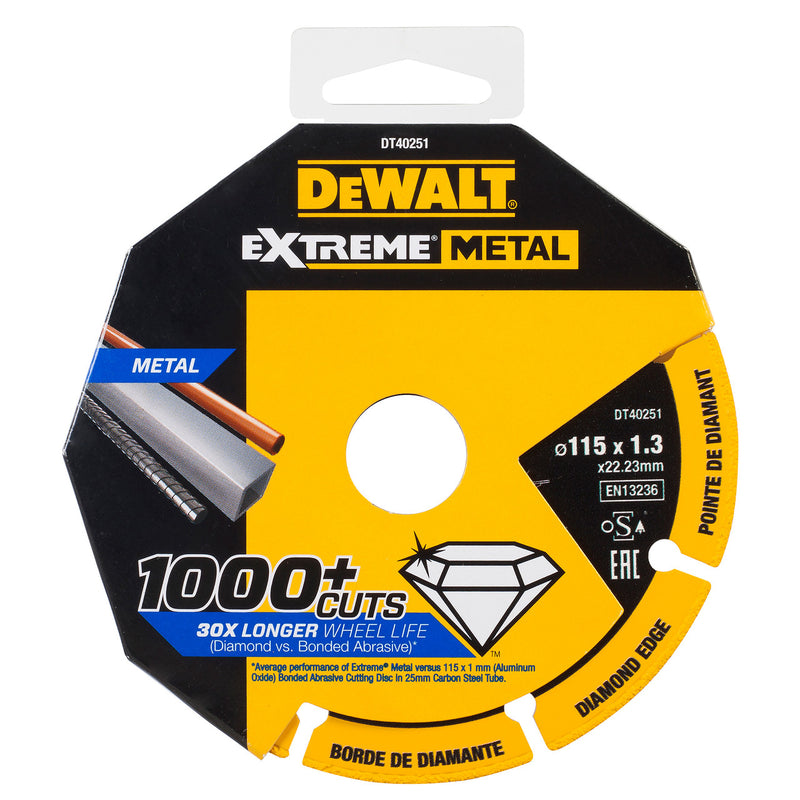 Dewalt Dewalt DT40251 Extreme Diamond Disc for Metal 115mm x 22.23mm x 1.3mm DT40251-QZ