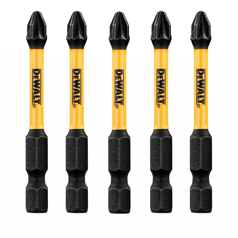 Dewalt Dewalt DT7391T Extreme FLEXTORQ PZ2 Screwdriver Bits 57mm (Pack Of 5) DT7391T-QZ