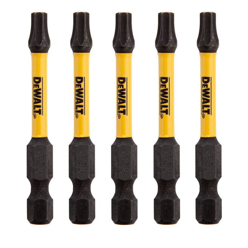 Dewalt Dewalt DT7396T Extreme FLEXTORQ T25 Screwdriver Bits 57mm (Pack Of 5) DT7396T-QZ