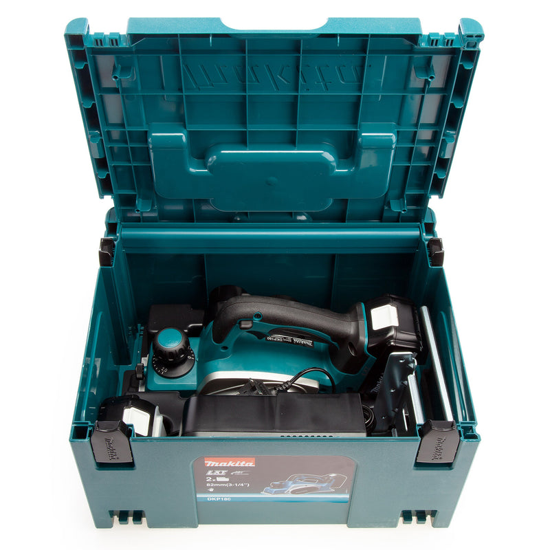 Makita Makita DKP180RGJ 18V LXT 82mm Planer (2 x 6.0Ah Batteries) in MakPac Case DKP180RGJ