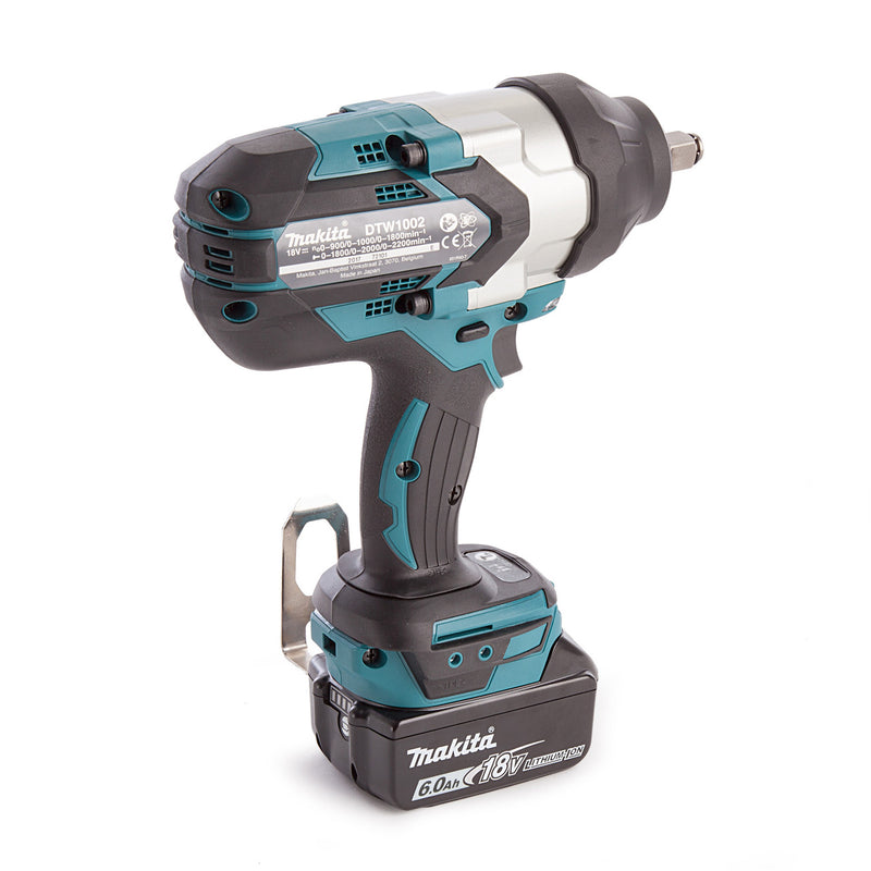 Makita Makita DTW1002RGJ 18V LXT Brushless Impact Wrench 1/2" Drive (2 x 6.0Ah Batteries) in MakPac Case DTW1002RGJ