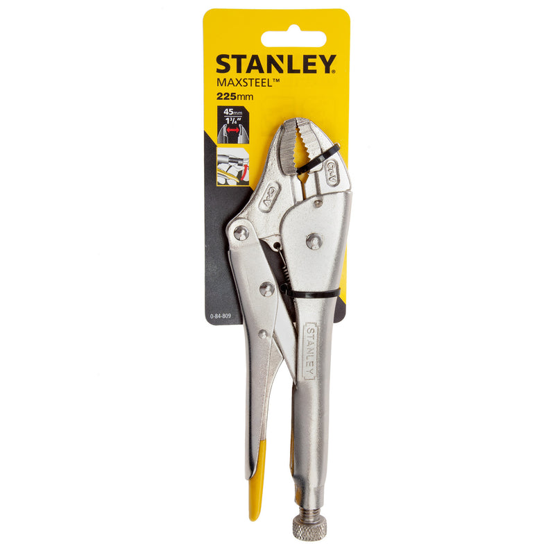 Stanley Stanley 0-84-809 MaxSteel Locking Pliers Curved Jaw 225mm 0-84-809