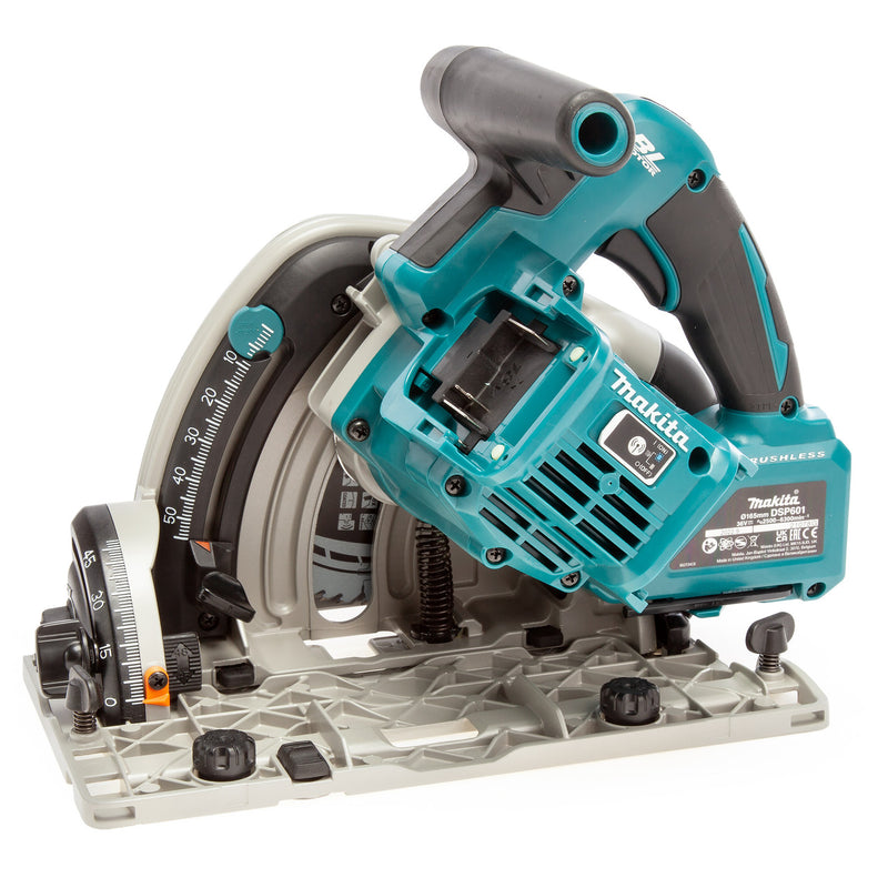 Makita Makita DSP601ZJU 36V LXT 165mm Brushless Plunge Saw (Body Only) - Accepts 2 x 18V Batteries DSP601ZJU