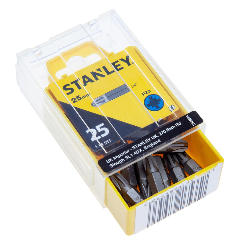 Stanley Stanley 1-68-953 Pozidriv Power Bits PZ3 x 25mm (Box of 25) 1-68-953