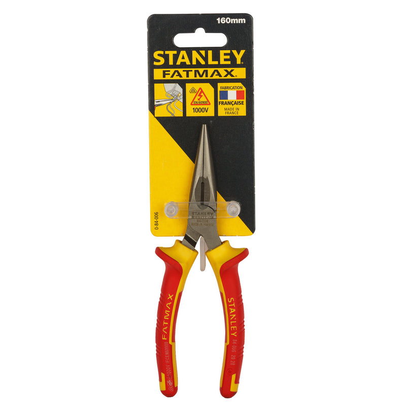 Stanley Stanley 0-84-006 FatMax VDE Insulated Long Nose Pliers 160mm 0-84-006