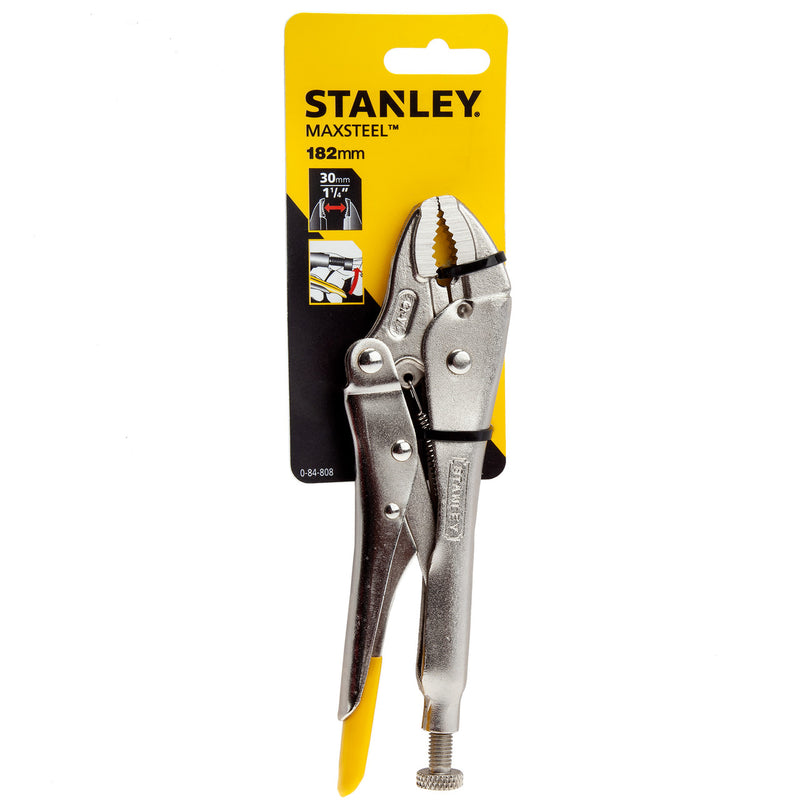 Stanley Stanley 0-84-808 MaxSteel Locking Pliers Curved Jaw 182mm 0-84-808