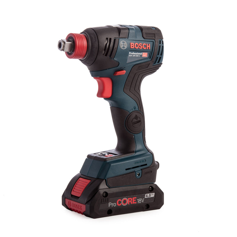 Bosch Bosch GDX 18V-200 C Professional Heavy Duty Impact Driver/Wrench (2 x 4.0Ah ProCORE Batteries) 06019G4270