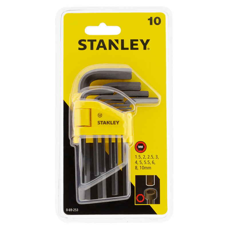 Stanley Stanley 0-69-253 Metric Hex Key Set 10 Piece (1.5 - 10mm) 0-69-253