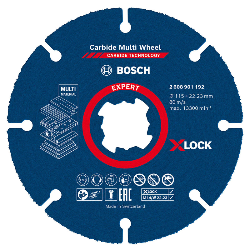 Bosch Bosch 2608901192 X-LOCK Carbide Multi Wheel Cutting Disc 115mm 2608901192