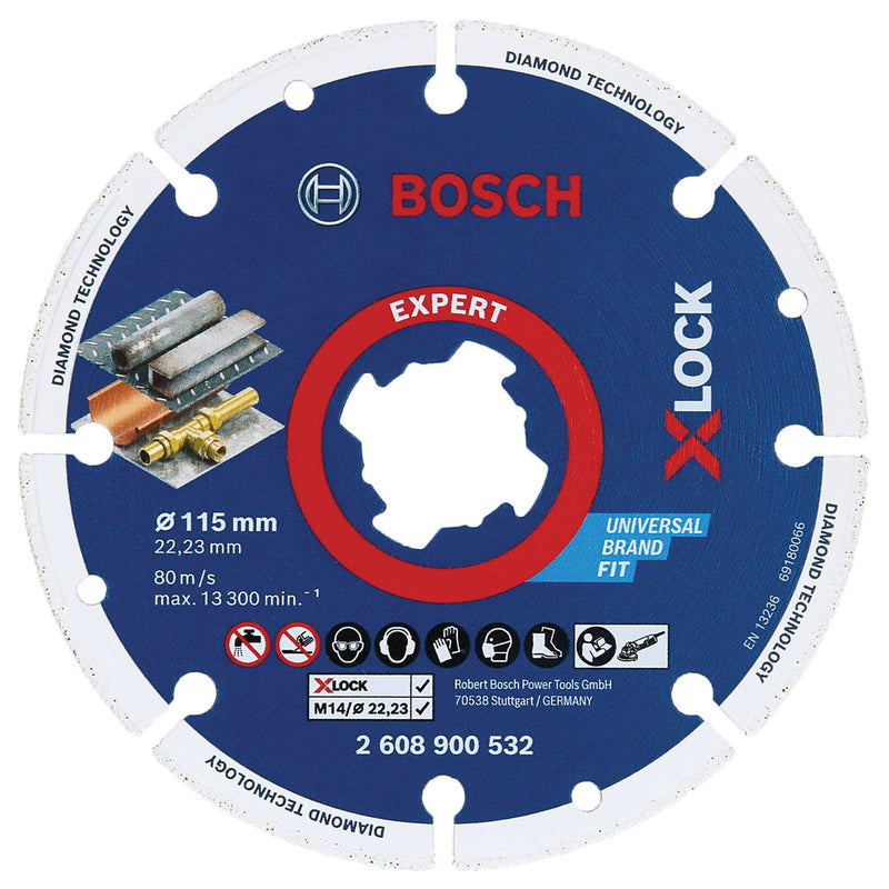 Bosch Bosch 2608900532 X-LOCK Expert Diamond Metal Wheel Cutting Disc 115mm 2608900532