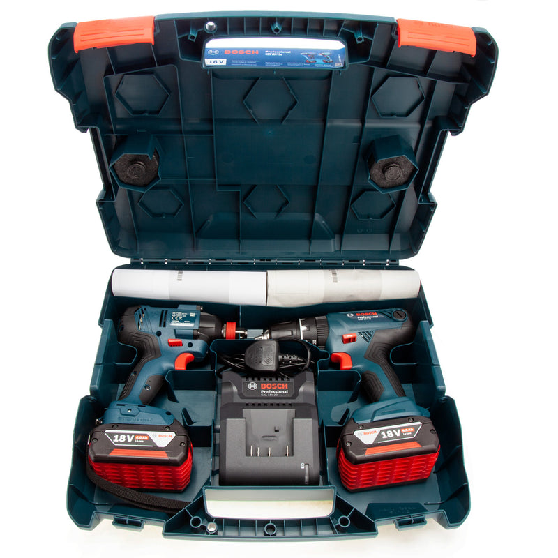 Bosch Bosch 18V Twin Pack - GSB 18V-21 Combi + GDX 18V-180 Impact Driver/Wrench (2 x 4.0Ah Batteries) 0615990M73