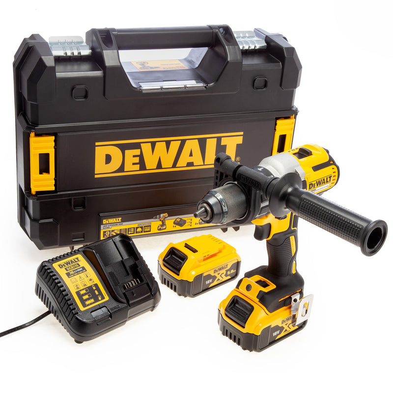 Dewalt Dewalt DCD996P2 18V XR 3-Speed Brushless Combi Drill (2 x 5.0Ah Batteries) in TStak Case DCD996P2-GB