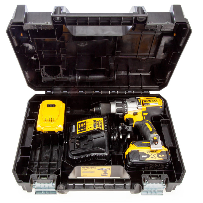 Dewalt Dewalt DCD996P2 18V XR 3-Speed Brushless Combi Drill (2 x 5.0Ah Batteries) in TStak Case DCD996P2-GB