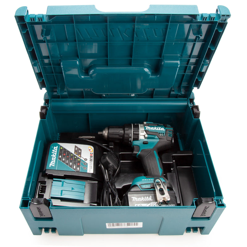 Makita Makita DHP484 18V LXT Brushless Combi Drill (1 x 5.0Ah Battery) in MakPac JDEAL-00061