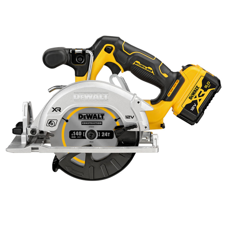 Dewalt Dewalt DCS512P2 12V XR Circular Saw 140mm (2 x 5.0Ah Batteries) in TSTAK Box DCS512P2-GB