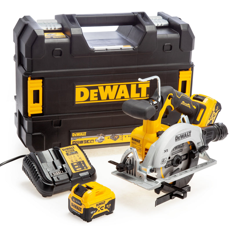 Dewalt Dewalt DCS512P2 12V XR Circular Saw 140mm (2 x 5.0Ah Batteries) in TSTAK Box DCS512P2-GB