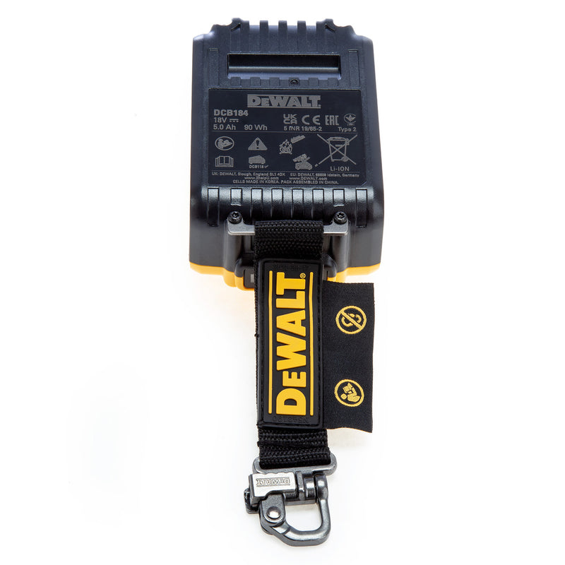 Dewalt Dewalt DCB184LR 18V XR 5.0Ah Li-ion Battery - Lanyard Ready DCB184LR-XJ