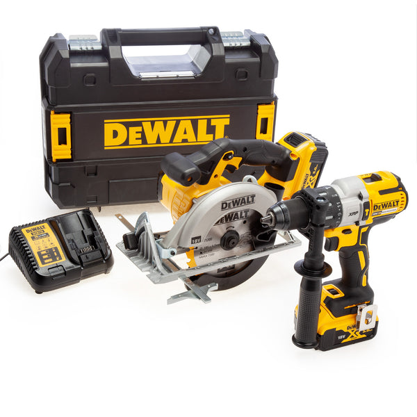 Dewalt Dewalt 18V XR Combi Drill & Circular Saw Twin Pack (2 x 5.0Ah Batteries) 00006