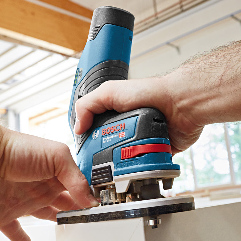 Bosch Bosch GKF 12V-8 Brushless Heavy Duty Edge Router (2 x 3.0Ah Batteries) 06016B0070