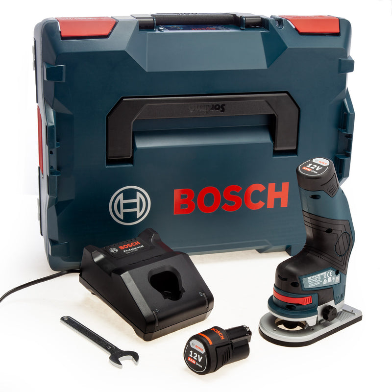 Bosch Bosch GKF 12V-8 Brushless Heavy Duty Edge Router (2 x 3.0Ah Batteries) 06016B0070