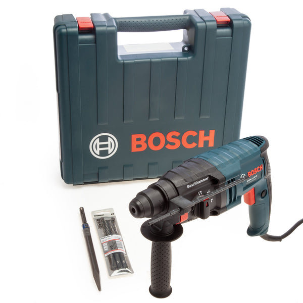 Bosch Rotary Hammer Drill SDS SDS+ 2kg in Case & Chisel Drill Bits 110V GBH220D1