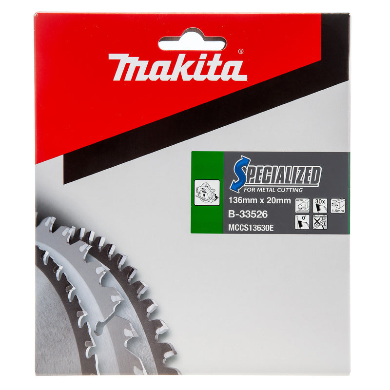 Makita Makita B-33526 Specialized Circular Saw Blade for Metal Cutting 136mm x 20mm x 30T B-33526