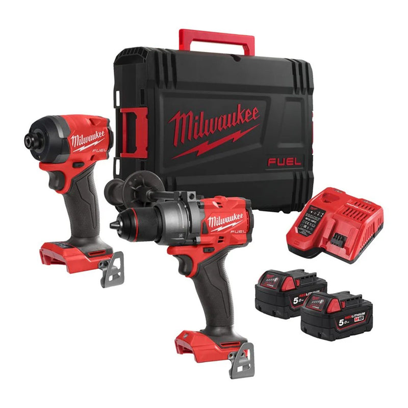 Milwaukee Milwaukee M18 FPP2A3-502X FUEL 4th Generation Combi Drill & Impact Driver (2 x 5.0Ah Batteries) 4933480876