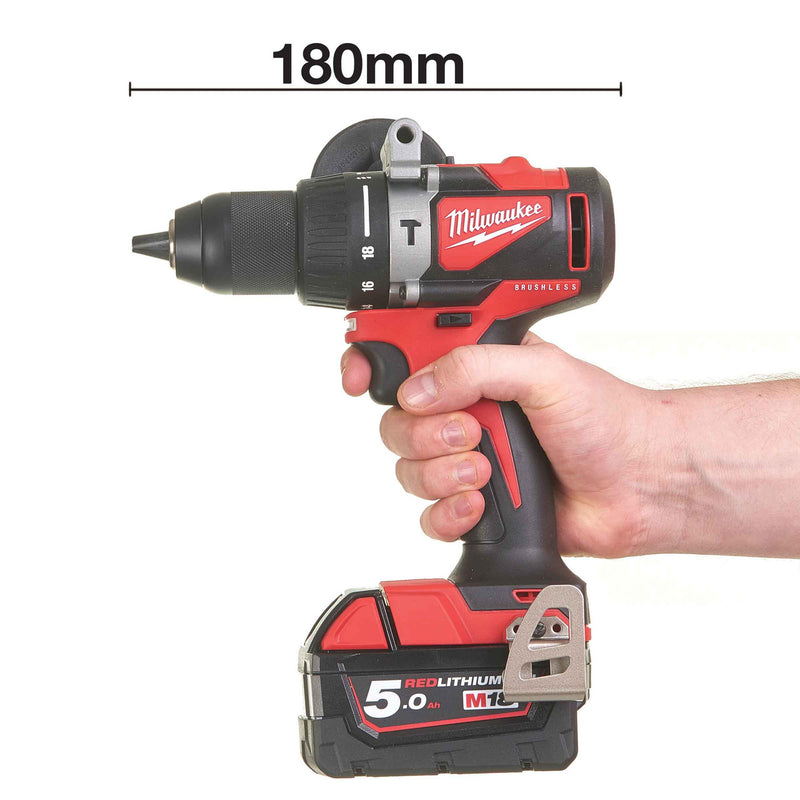 Milwaukee Milwaukee M18 BLPD2 Brushless Combi Drill (2 x 5.0Ah Batteries) 4933464518