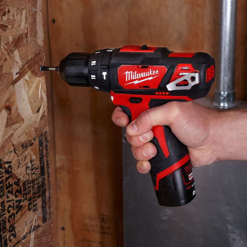 Milwaukee Milwaukee M12 BPD Sub Compact Combi Drill (2 x 2.0Ah Batteries) 4933443889