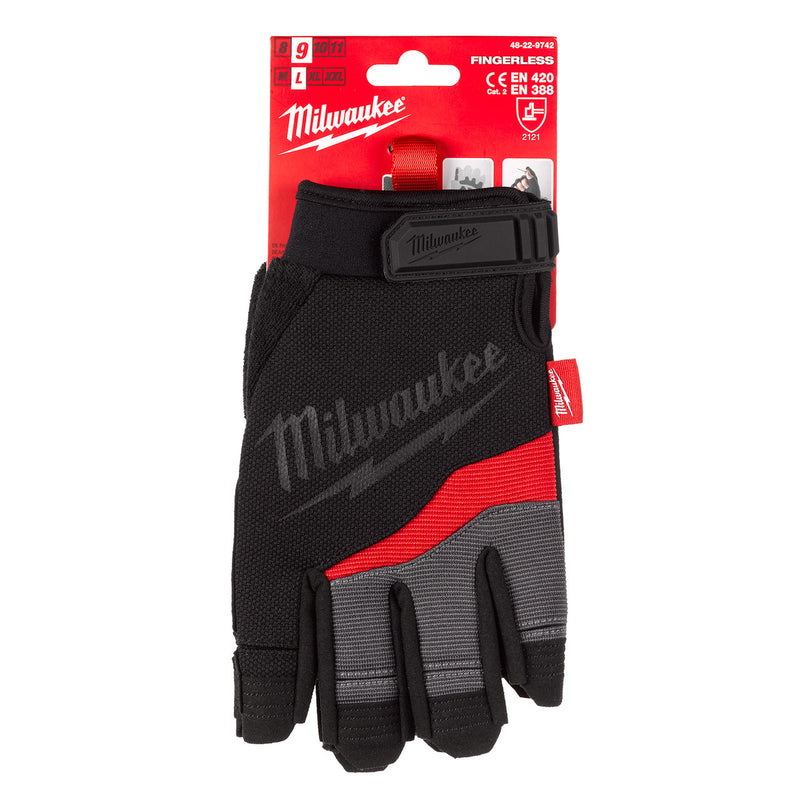 Milwaukee Milwaukee 48229742 Fingerless Work Gloves (Size 9, Large) 48229742