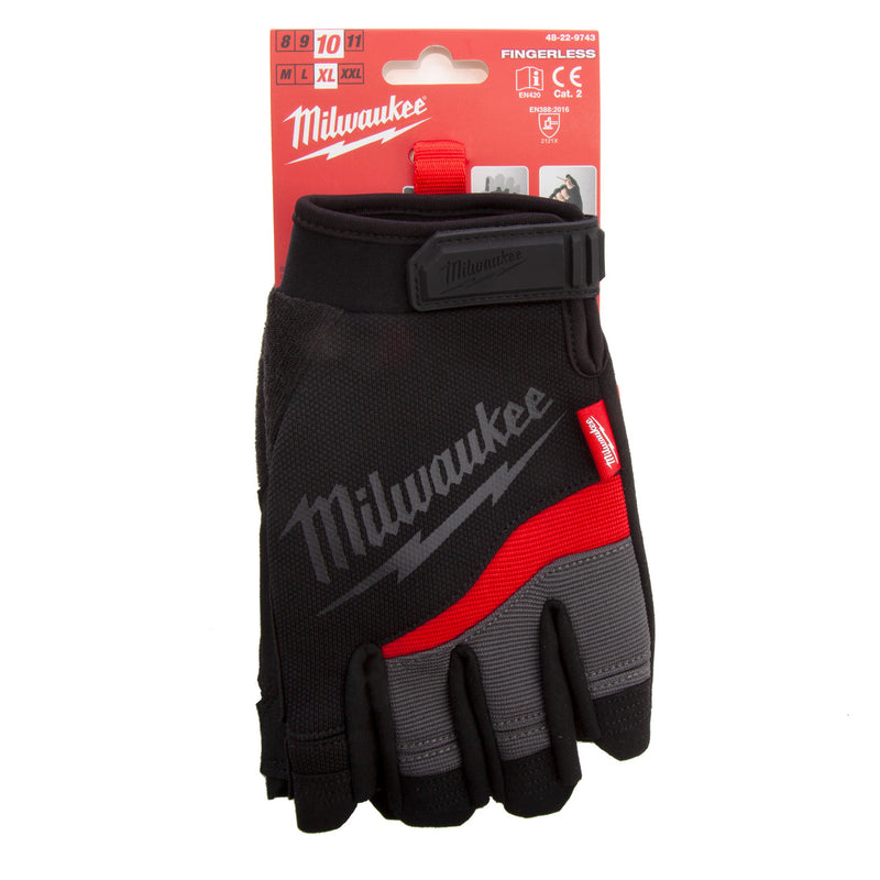 Milwaukee Milwaukee 48229743 Fingerless Work Gloves (Size 10, Extra Large) 48229743