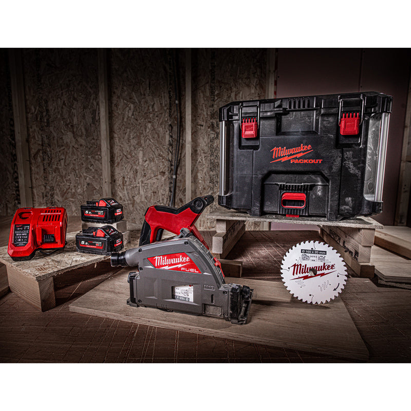 Milwaukee Milwaukee M18FPS55-552P FUEL Plunge Saw 55mm (2 x 5.5Ah Batteries) 4933478779