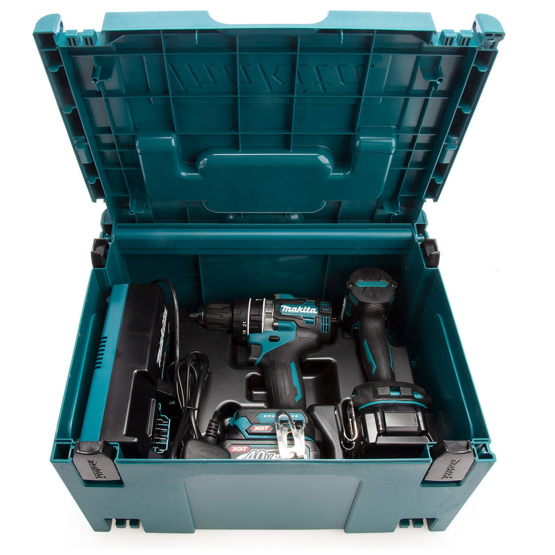 Makita Makita DK0172G202 40Vmax XGT Combi Drill and Impact Driver Twin Pack (2 x 2.5Ah Batteries) in MakPac DK0172G202