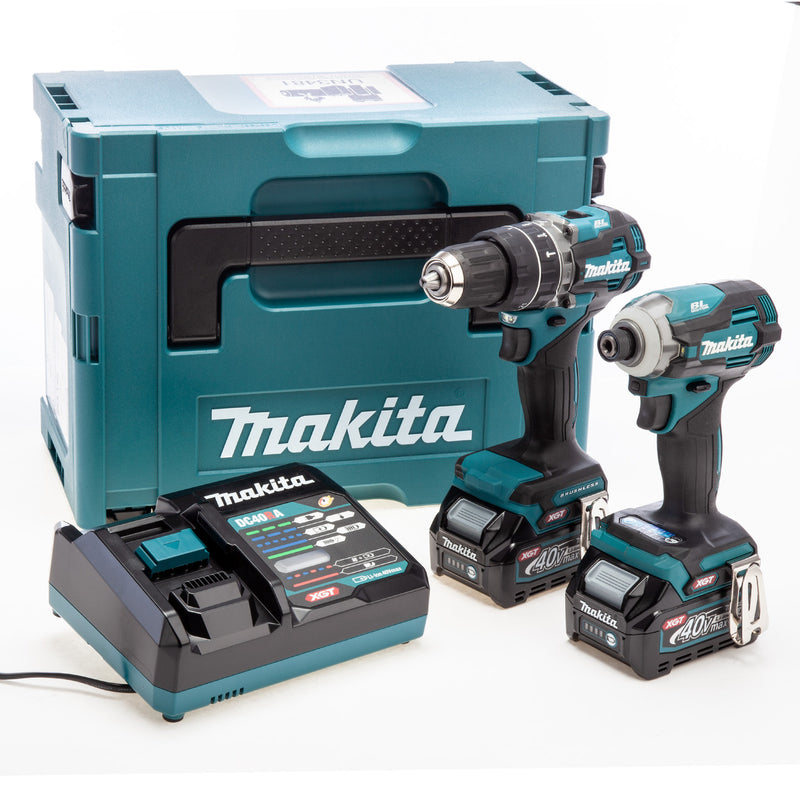 Makita Makita DK0172G202 40Vmax XGT Combi Drill and Impact Driver Twin Pack (2 x 2.5Ah Batteries) in MakPac DK0172G202