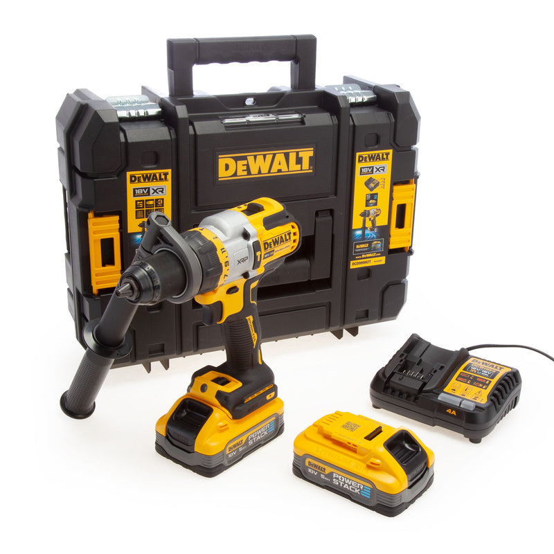 Dewalt Dewalt DCD999H2T 18V XR Brushless Combi Drill (2 x 5.0Ah Powerstack Batteries) DCD999H2T-GB