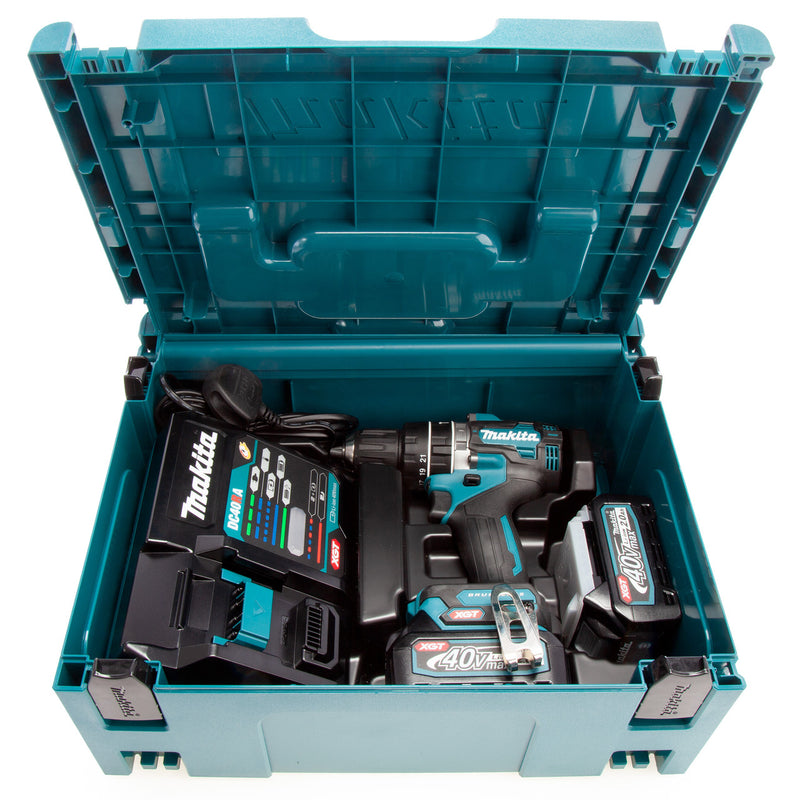 Makita Makita HP002GA202 40Vmax XGT Combi Drill (2 x 2.0Ah Batteries) HP002GA202