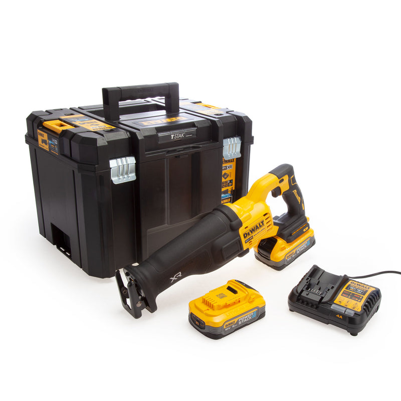 Dewalt Dewalt DCS386H2T 18V XR Brushless Reciprocating Saw (2 x 5.0Ah Powerstack Batteries) DCS386H2T-GB